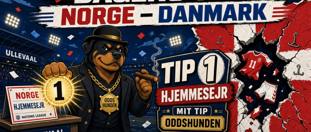Dagens tip: Norge – Danmark, tip 1 (hjemmesejr) – Haaland hjemme, Danmark hullet